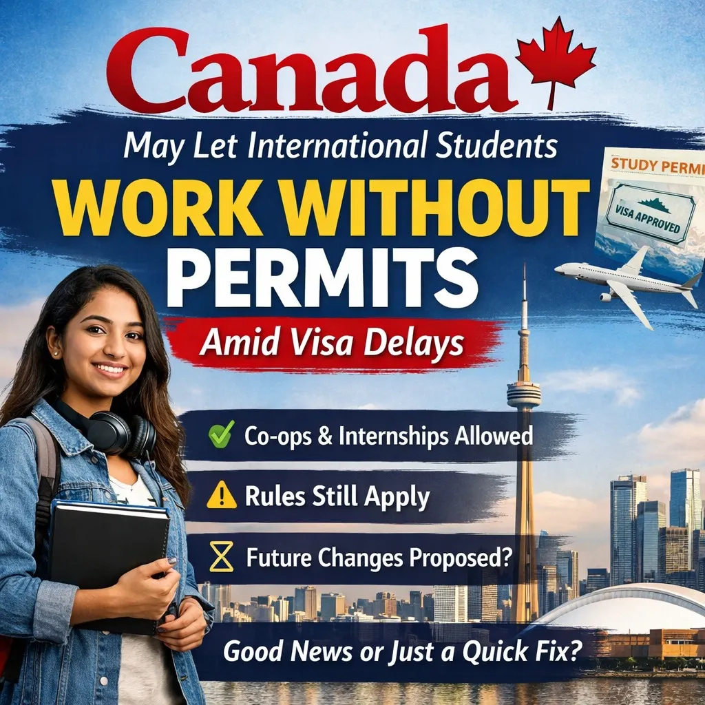 🇨🇦 Canada May Allow International Students to Work Without Authorization Amid Visa Backlogs (2026 Outlook)