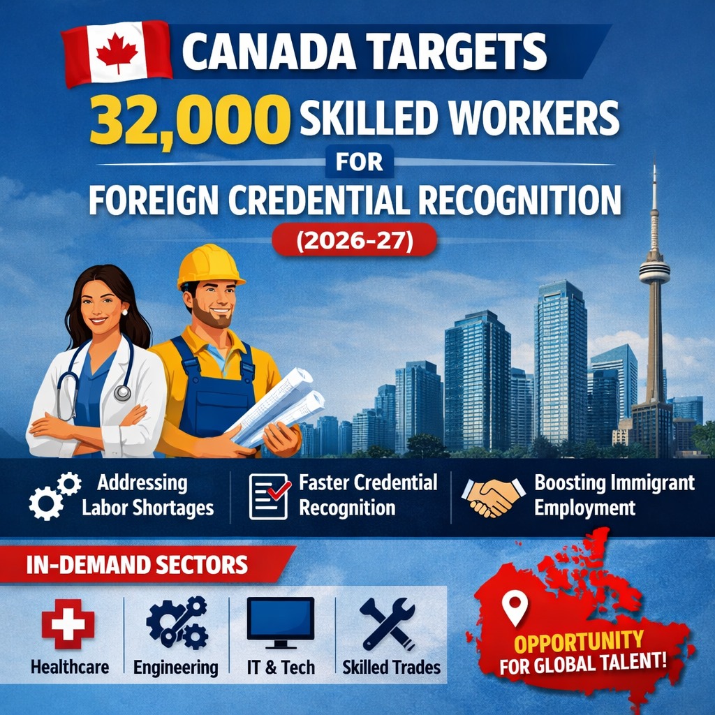 Canada Foreign Credential Recognition 2026-2027: 32,000 Skilled Workers Opportunity