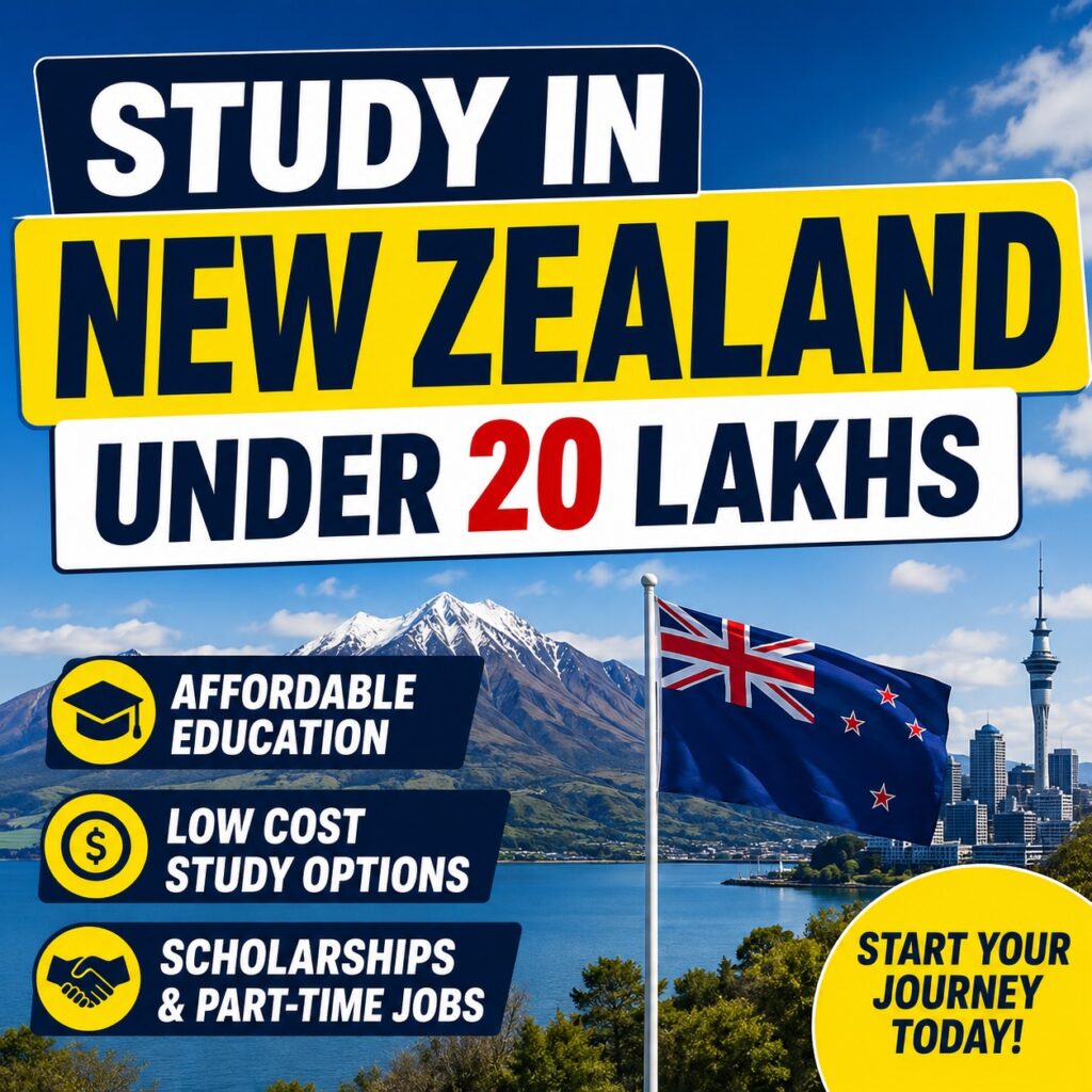 Study in New Zealand for Less Than Twenty Lakhs: Reasonably Priced Choices for Indian Students in 2026