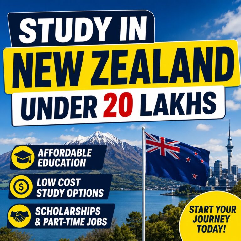 Study in New Zealand for Less Than Twenty Lakhs: Reasonably Priced Choices for Indian Students in 2026