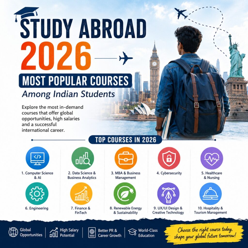 Study Abroad 2026: Indian Students’ Favorite Courses