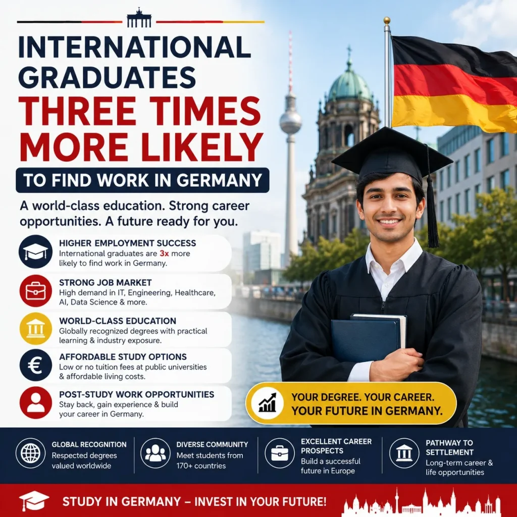 Germany Is Growing in Popularity as a Study Destination: International Graduates Are Three Times More Likely to Find Employment There