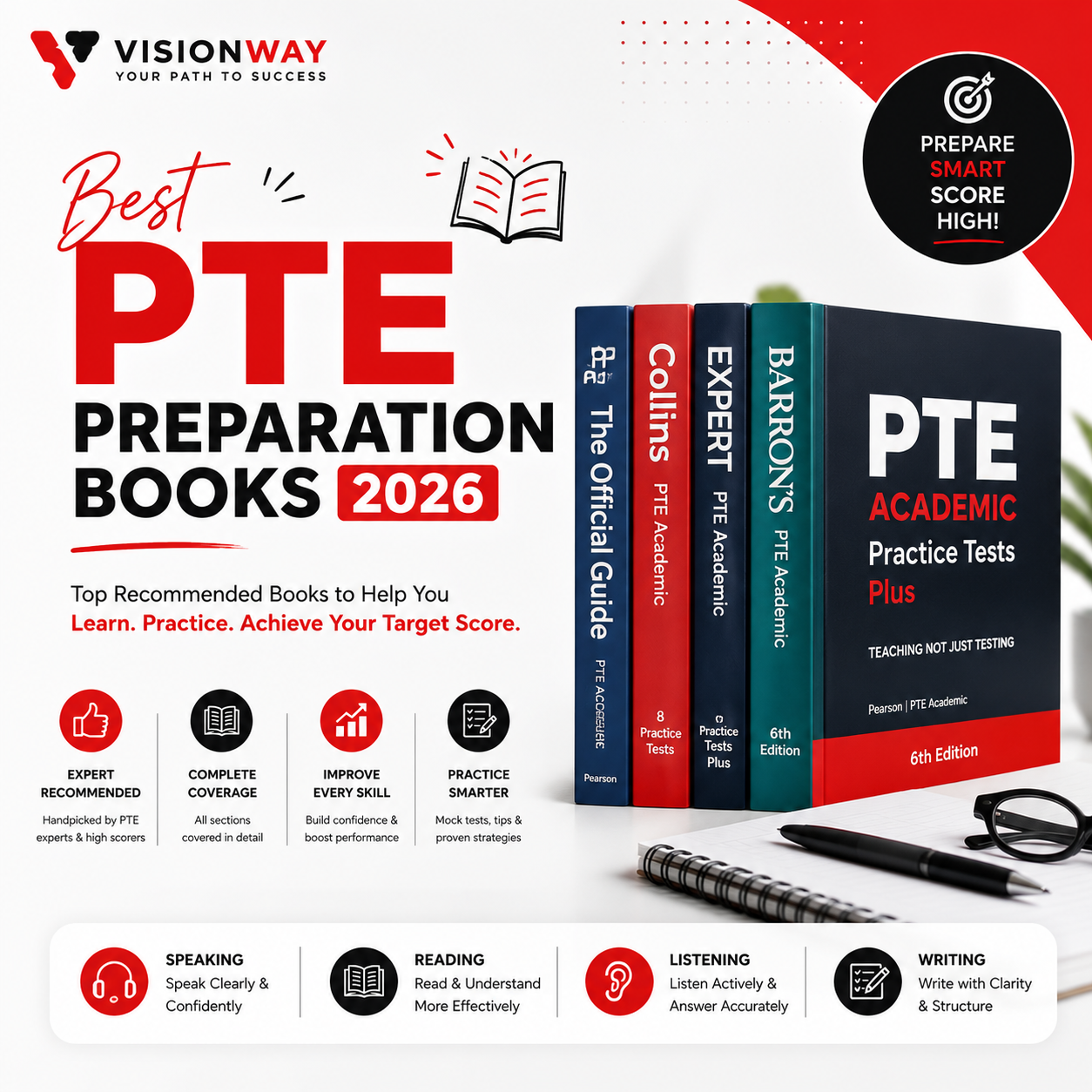 Best PTE Preparation Books 2026