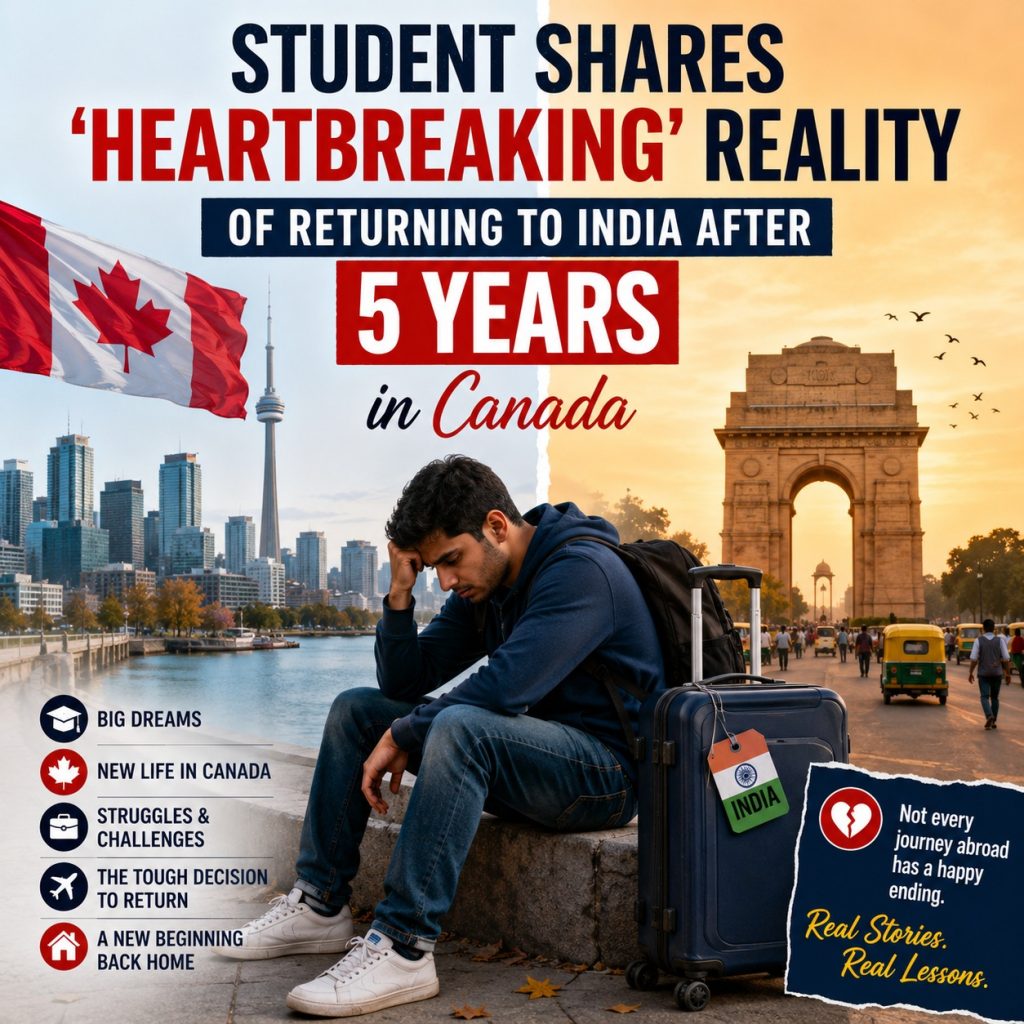 Student Shares ‘Heartbreaking’ Reality of Returning to India After 5 Years in Canada: A Reality Check for International Students